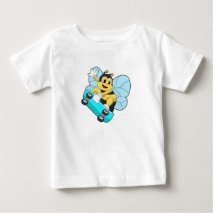 Bee as Skater with Skateboard Baby T-Shirt