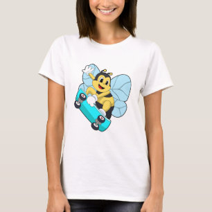 Bee as Skater with Skateboard T-Shirt