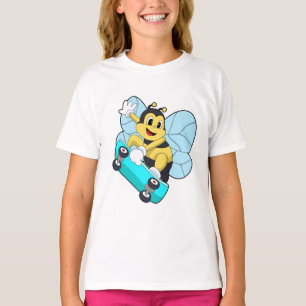 Bee as Skater with Skateboard T-Shirt