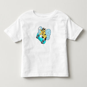 Bee as Skater with Skateboard Toddler T-Shirt