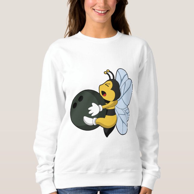 Bee at Bowling with Bowling ball Sweatshirt (Front)