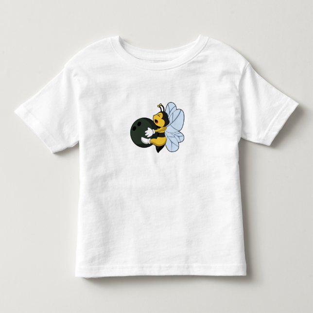 Bee at Bowling with Bowling ball Toddler T-Shirt (Front)