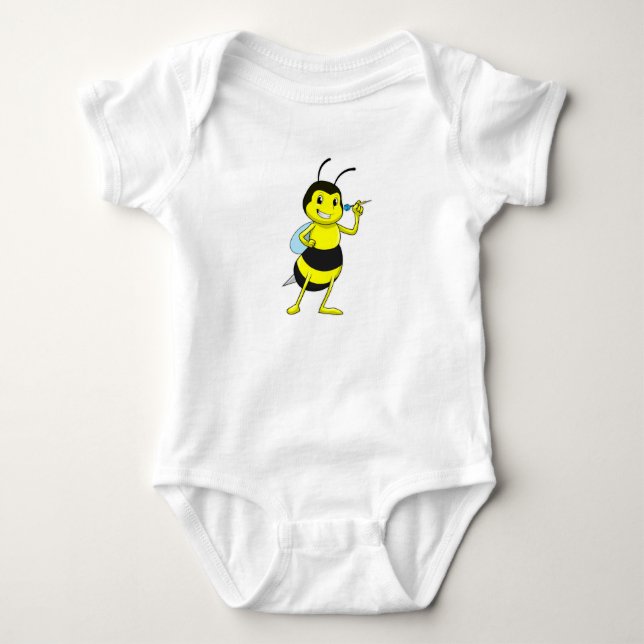 Bee at Darts with Dart Baby Bodysuit (Front)