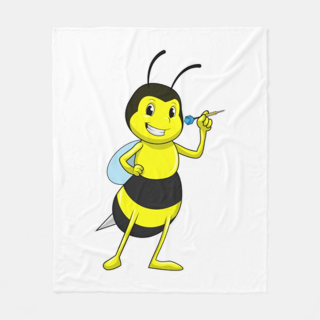 Bee at Darts with Dart Fleece Blanket (Front)