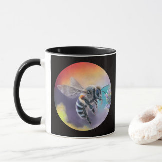 Bee at Flower mug. Beautiful colourful bumblebee Mug
