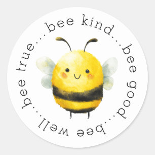 Bee Attitudes Cute Bee Classic Round Sticker