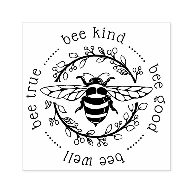 Bee Attitudes Rubber Stamp (Imprint)