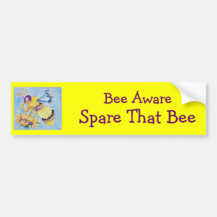 Bee Aware Bumper Sticker