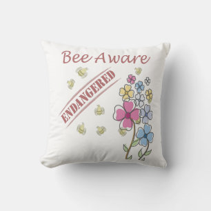 Bee Aware - Save the Bees Cushion