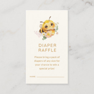 Bee Baby Diaper Raffle Card