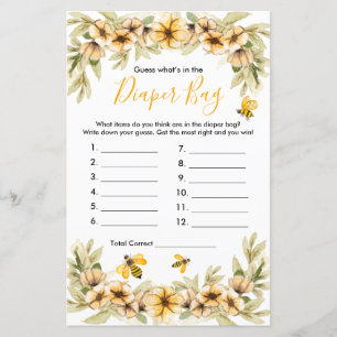 Bee Baby Guess What's In the Diaper Bag Game