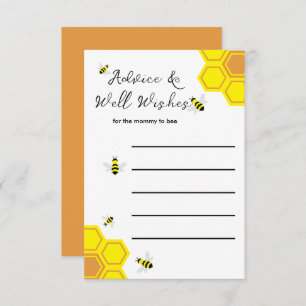 Bee Baby Shower Advice Card