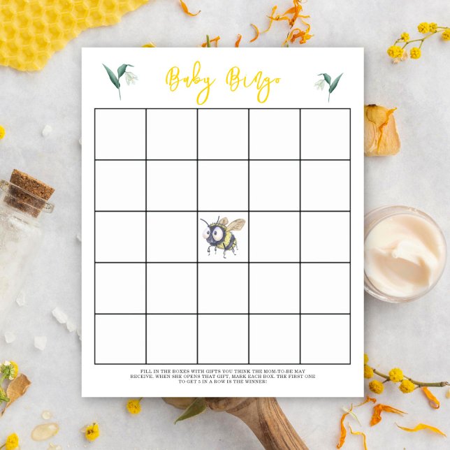 Bee - Baby shower bingo game (Creator Uploaded)