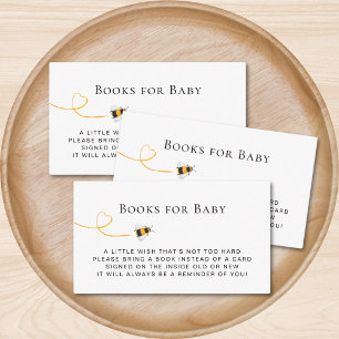 Bee Baby Shower Book Request  Enclosure Card