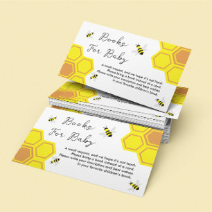 Bee Baby Shower Books For Baby Enclosure Card