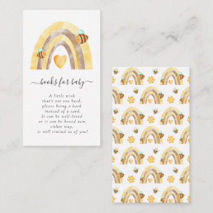 Bee Baby Shower Books for Baby Enclosure Card