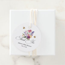 Bee Baby Shower Colourful Floral Thank You