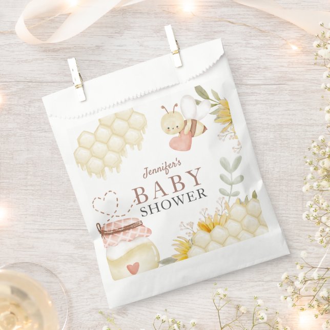Bee Baby Shower Favour Bags (Clipped)