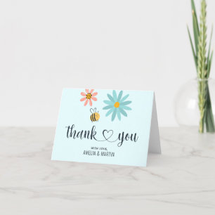 Bee Baby Shower Folded Thank You Cards