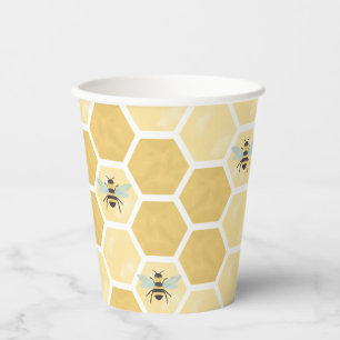Bee Baby Shower honeycomb Paper Cups