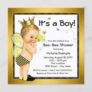 Bee Baby Shower Invitation