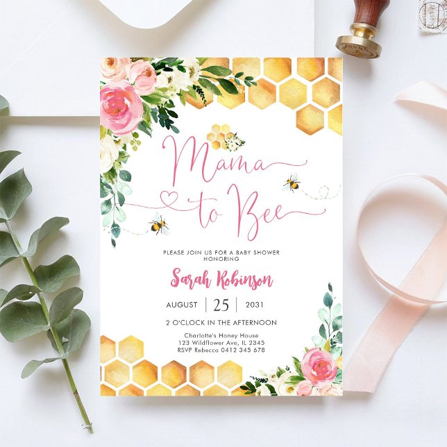 Bee Baby Shower Invitation (Creator Uploaded)