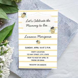 Bee Baby Shower Invitation