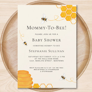 Bee Baby Shower  Invitation