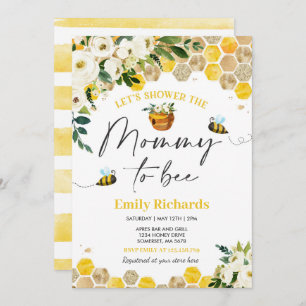 Bee Baby Shower Invitation Yellow Mummy To Bee