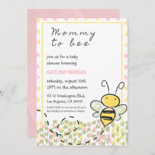 Bee baby shower invitations Rustic Girl