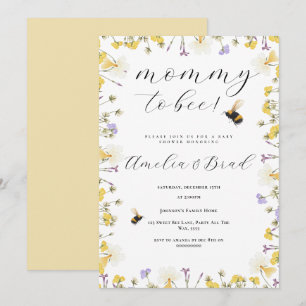 Bee Baby Shower Mommy to Bee As Sweet As Can Bee Invitation
