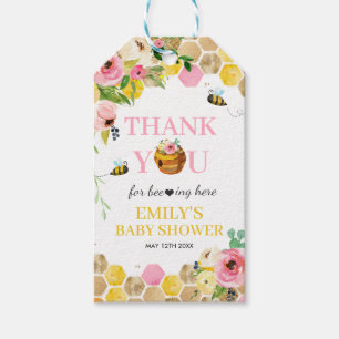 Bee Baby Shower Mummy To Bee Pink Spring Floral Gift Tags