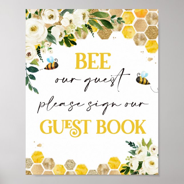 Bee Baby Shower Party Sign Mummy To Bee Decor Sign (Front)