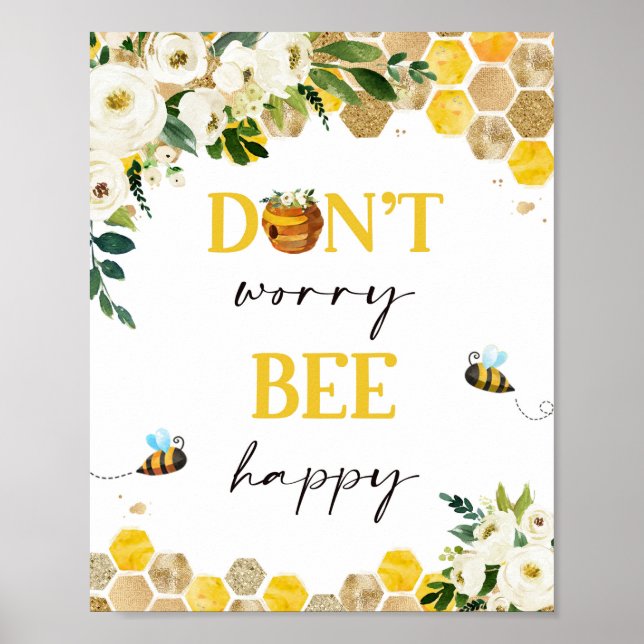 Bee Baby Shower Party Sign Mummy To Bee Decor Sign (Front)