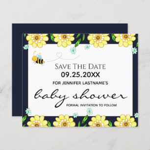 Bee Baby Shower Save the Date