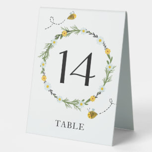 Bee Baby Shower Table Number