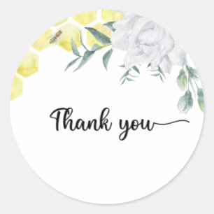  Bee baby shower thank  Classic Round Sticker