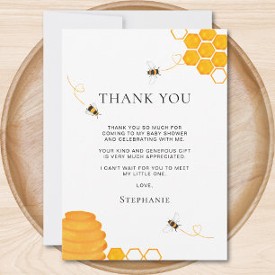 Bee Baby Shower Thank You Card
