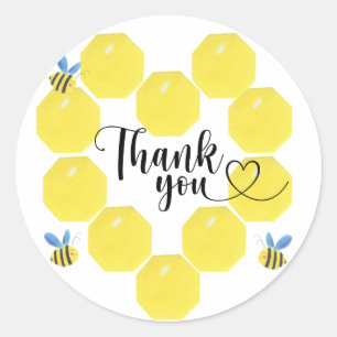  Bee baby shower thank you Classic Round Sticker