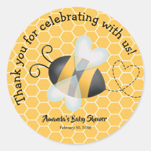 Bee Baby Shower Thank You Sticker Favour Sticker