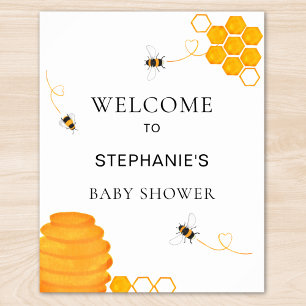 Bee Baby Shower Welcome Poster