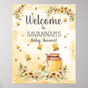 Bee Baby Shower Welcome Sign 16x20"