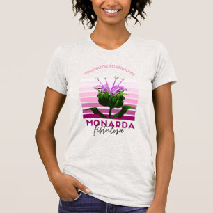 Bee Balm Monarda Fistulosa Graphic Stripes T-Shirt