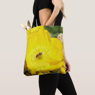 Bee Bathed in Yellow Tote Bag