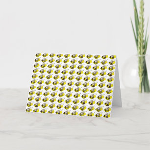 Bee Be Mine Yellow Bumblebee Valentine's Day Card