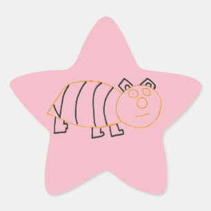 Bee Bear Star Sticker