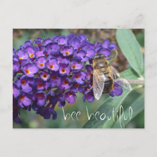 bee beautiful postcard