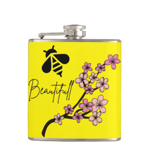 bee beautifull hip flask