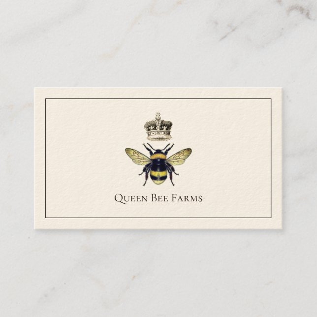 Bee Beekeeper Apiary Farm Honey Business Card (Front)