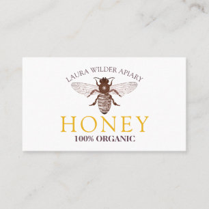Bee Beekeeper Beekeeping Apiary Honey Gold Business Card